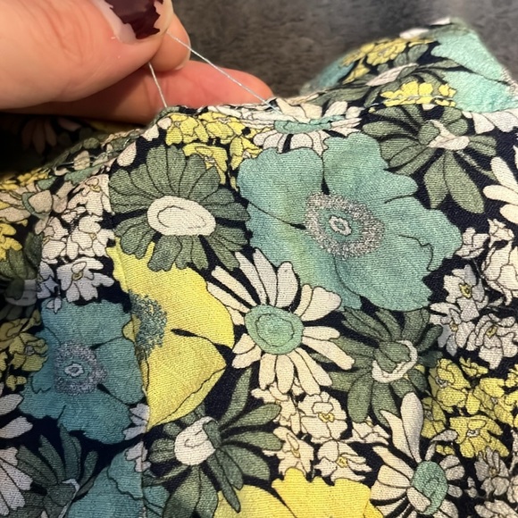 Floral Wrap Skirt - Yellow and Green - Picture 2 of 3